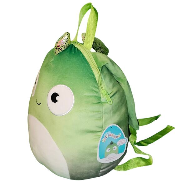 BLACK FRIDAY SALE - Squishmallows Denton The Chameleon Kids Bag NWT 12" Series 2 - Picture 3 of 7